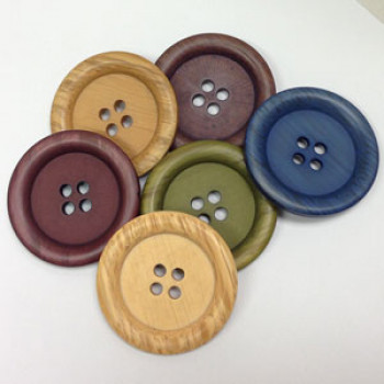 WDA-110-Faux Wood Button, 1-3/4"